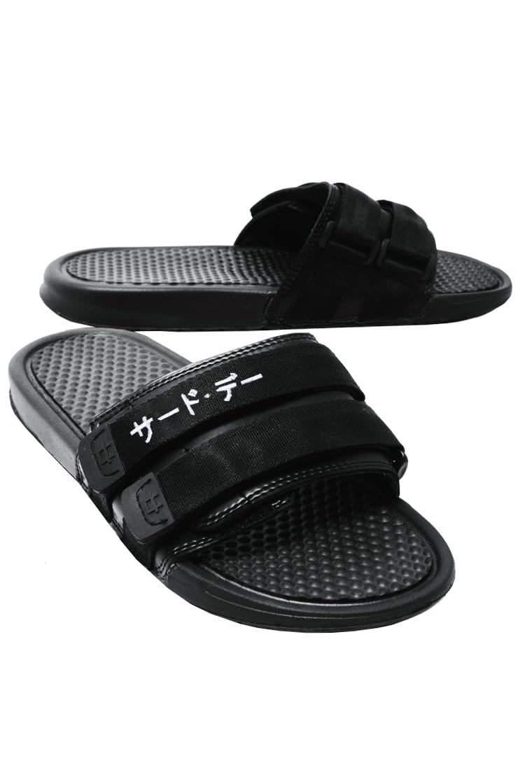 Third Day AMC09 Sandal Selop Webbing Katakana Hitam