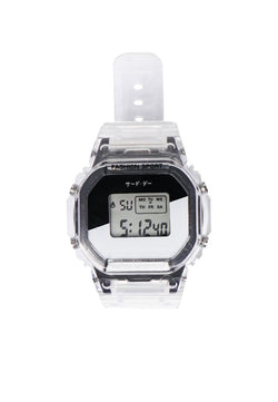 Third Day AMC21 Jam Tangan Digital Transparan Black White Katakana