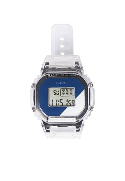 Third Day AMC22 Jam Tangan Digital Transparan Navy White Katakana