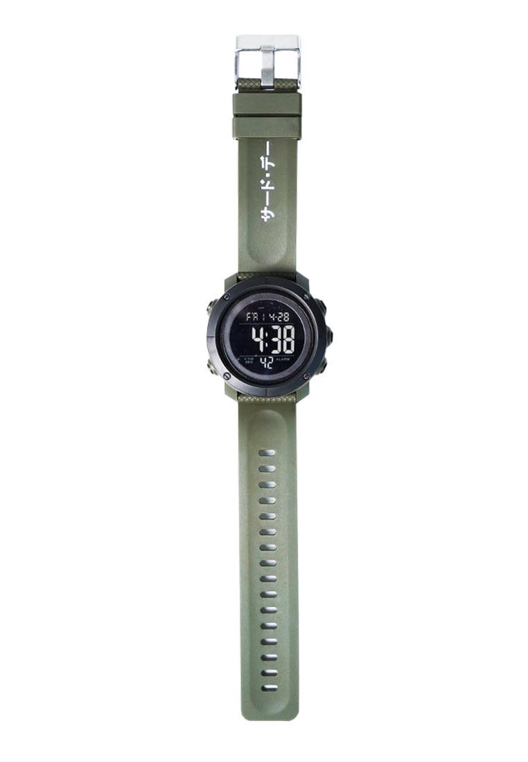 Third Day AMC41 Jam Tangan Circle Watch Green Army Stripe Katakana