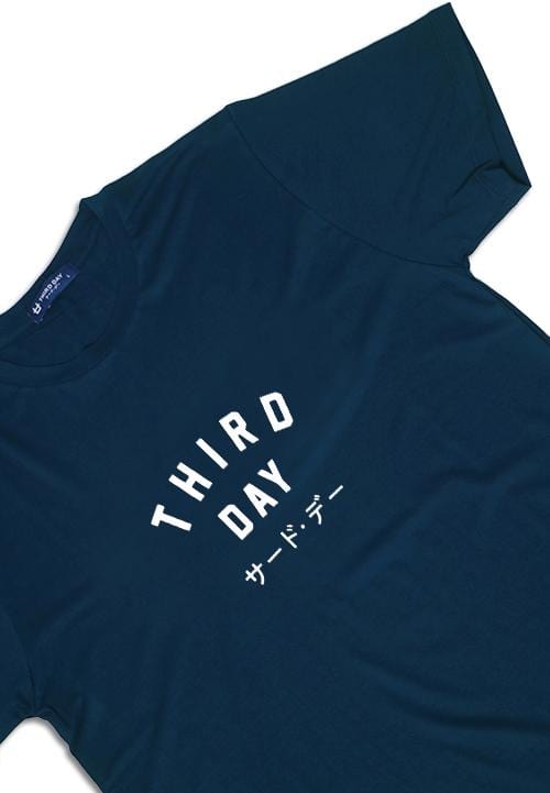 Third Day MTH35 Td simple kaos tangan pendek unisex navy