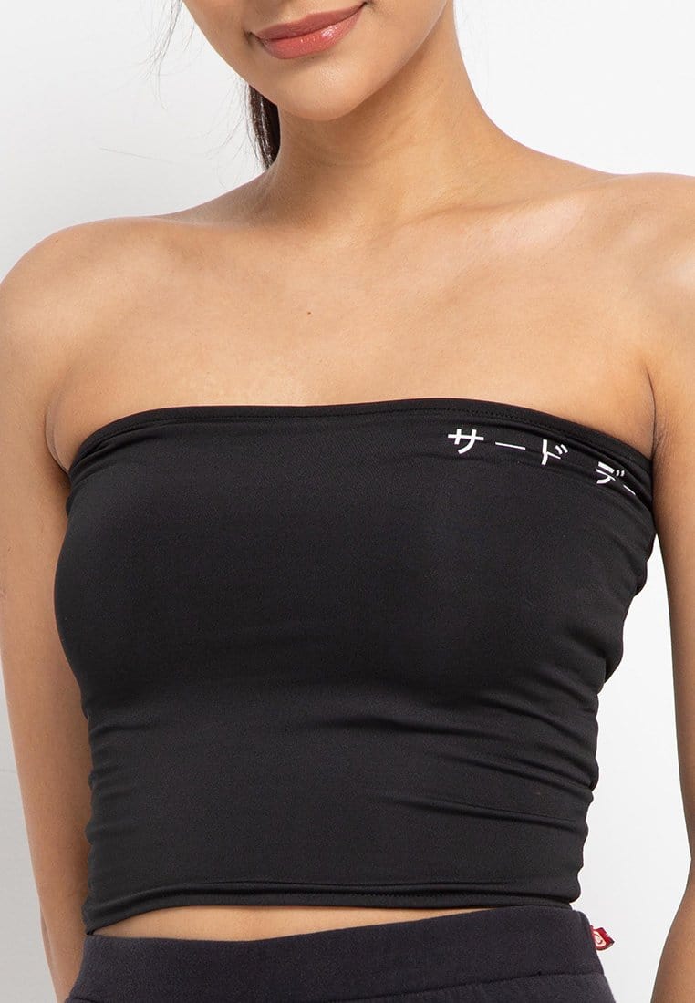 Third Day LTD64 Kemben Tube Top Panjang Hitam Katakana