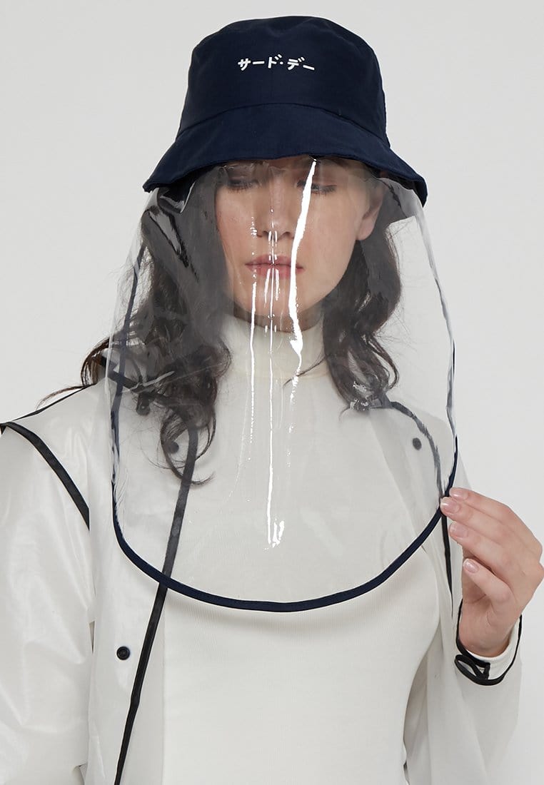 Third Day ALA10 Topi corona face shield wanita katakana thirdday navy