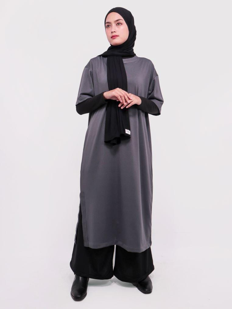 Daw Project DA003 London Midi Dress Dark Grey