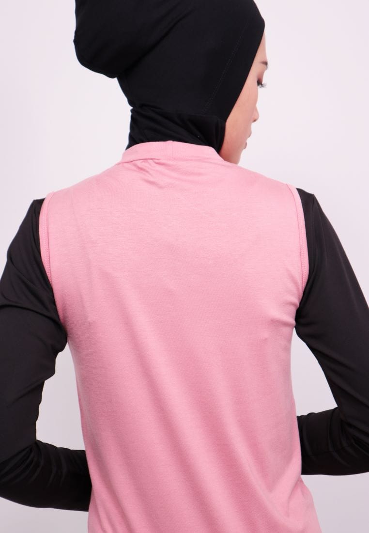 Daw Project DA007 Atasan Manset Inner Kutung Turtleneck Dusty Pink