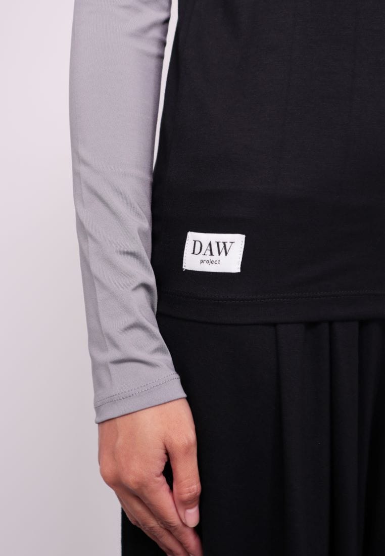 Daw Project DA008 Manset Atasan Kutung Turtleneck Hitam