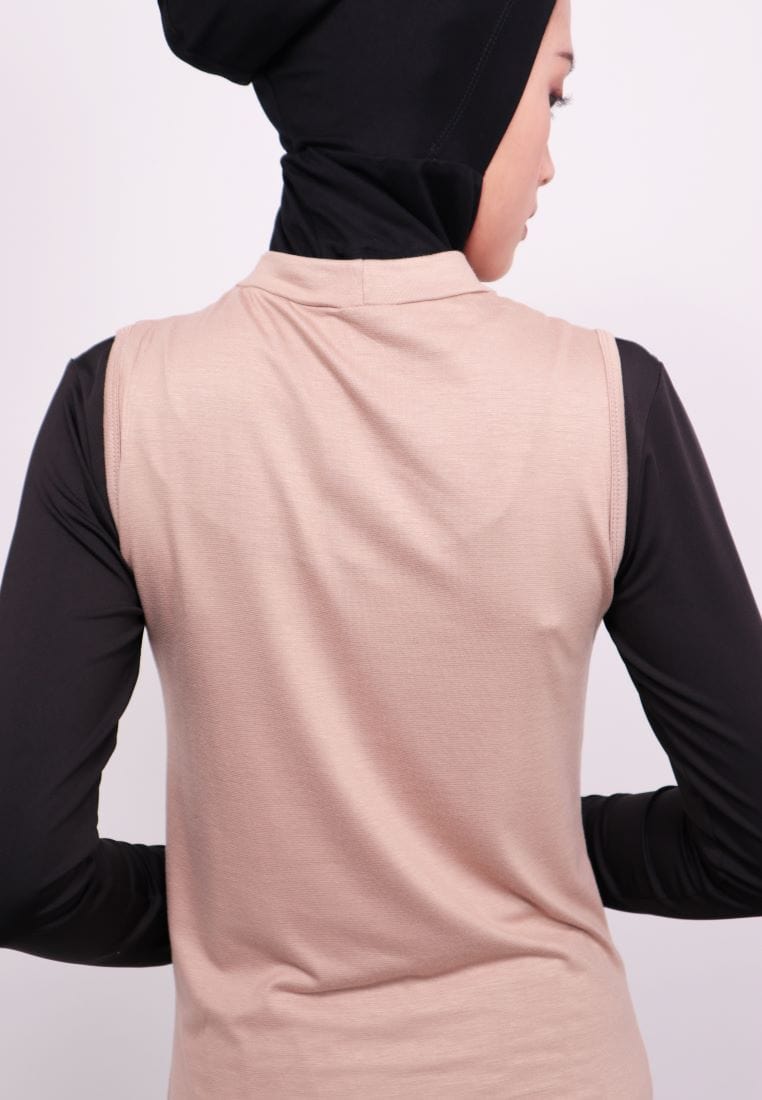 Daw Project DA010 Atasan Manset Inner Kutung Turtleneck Beige