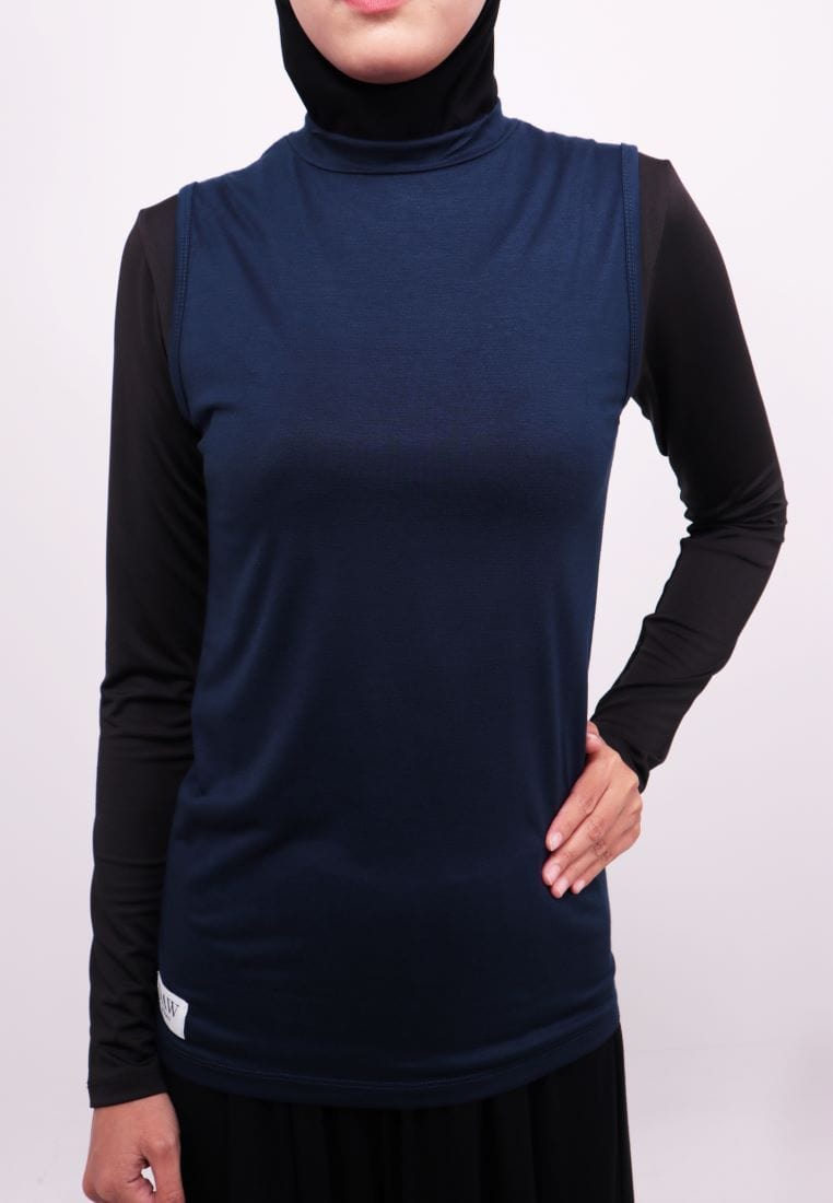 Daw Project DA011 Atasan Manset Inner Kutung Turtleneck Navy