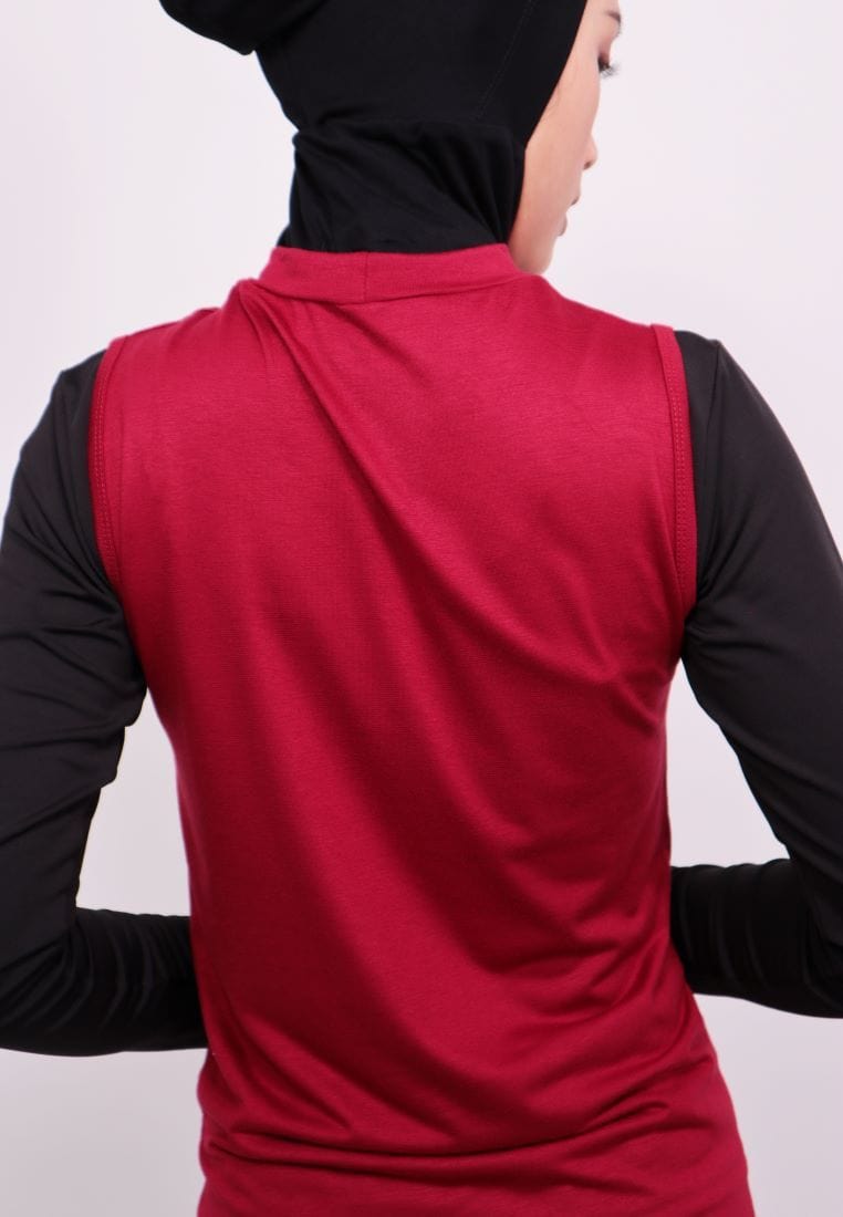 Daw Project DA012 Atasan Manset Inner Kutung Turtleneck Maroon