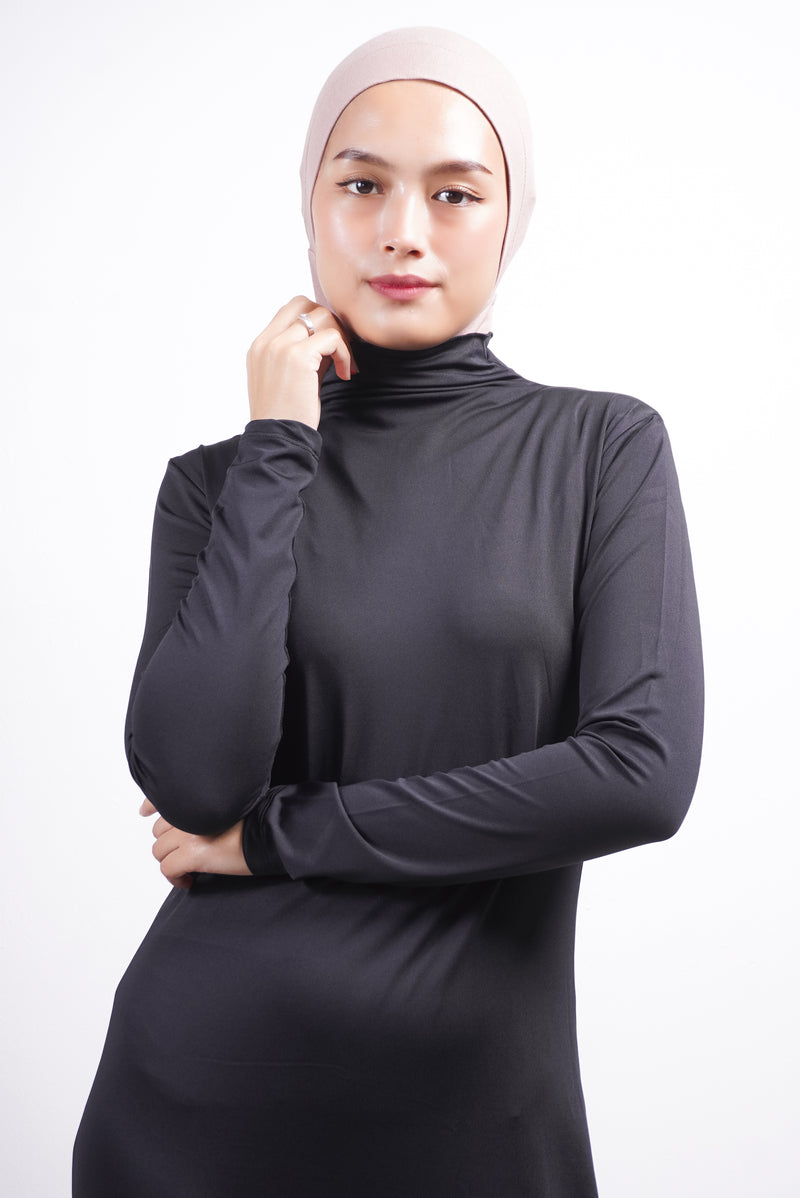 long dress hitam lengan panjang Jual Long Sleeve Turtleneck Abaya Inner Dress / Inner Dress / Inner Dress Lengan Panjang Di Seller Zeta Scarves Lifestyle - Zeta Prive - Kota Jakarta Selatan