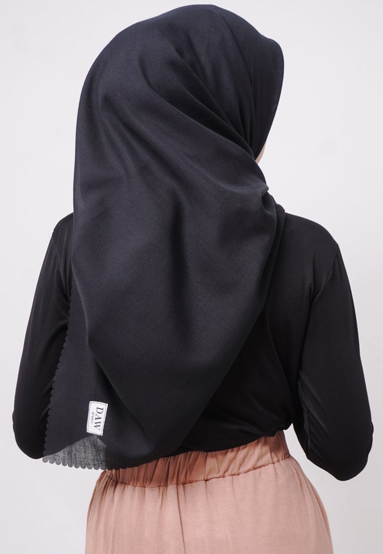 Daw Project DH072 Hijab Scarf Outer Voal 2-in-1 Outer Hitam