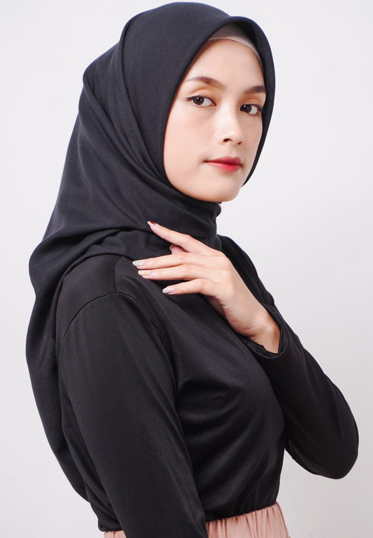 Daw Project DH072 Hijab Scarf Outer Voal 2-in-1 Outer Hitam