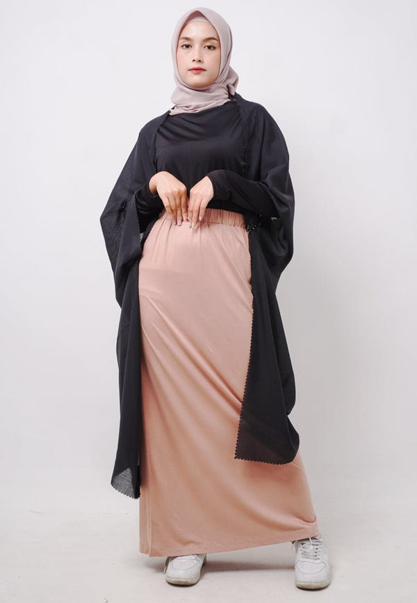 Daw Project DH072 Hijab Scarf Outer Voal 2-in-1 Outer Hitam