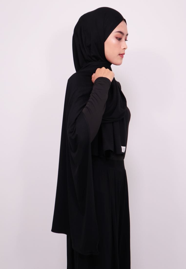 Daw Project DH019 Milan Hijab Pashmina Spandex Hitam