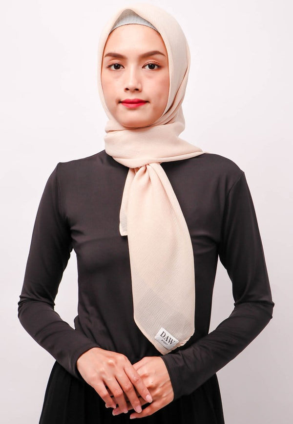 Daw Project DH054 Falencia Hijab Segiempat Coklat Susu