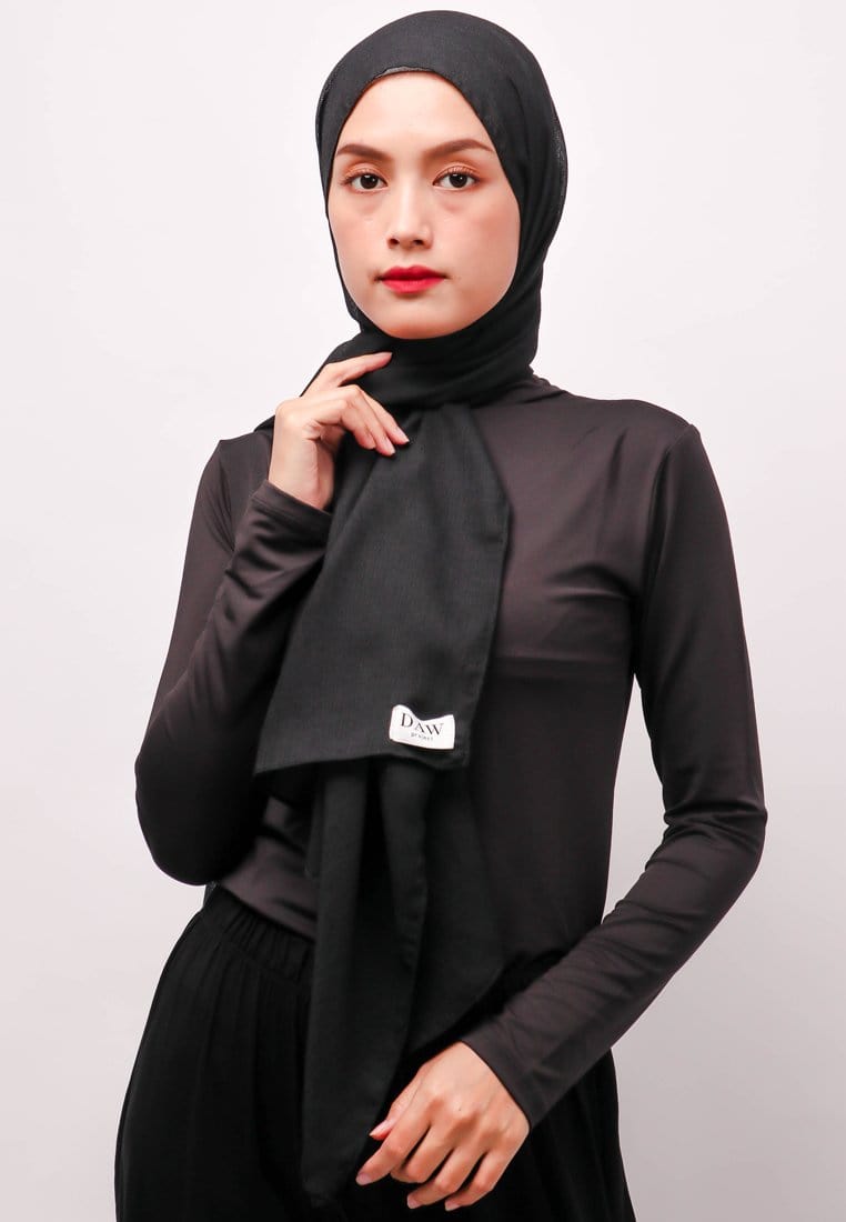 Daw Project DH058 Sevile Hijab Pashmina Hitam