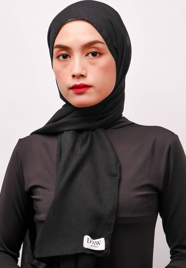 Daw Project DH058 Sevile Hijab Pashmina Hitam