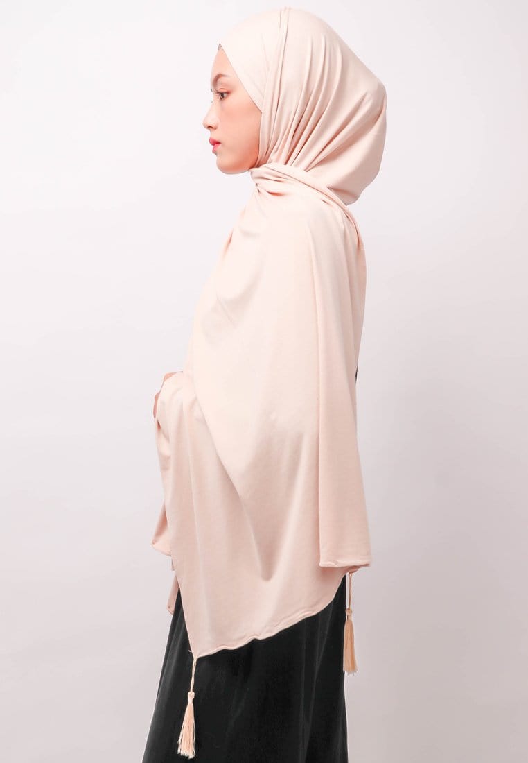 Daw Project DH061 Hijab Pashmina Tesel Cream