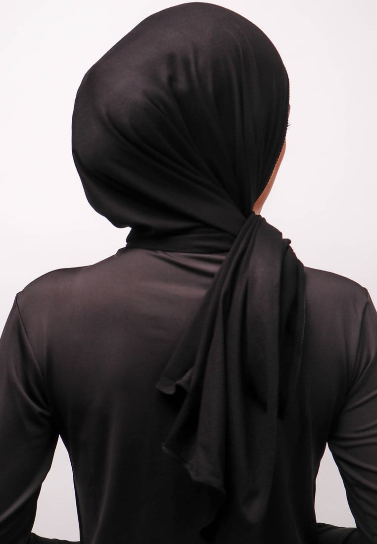 Daw Project DH062 Lace Hitam Hijab Pashmina Hitam