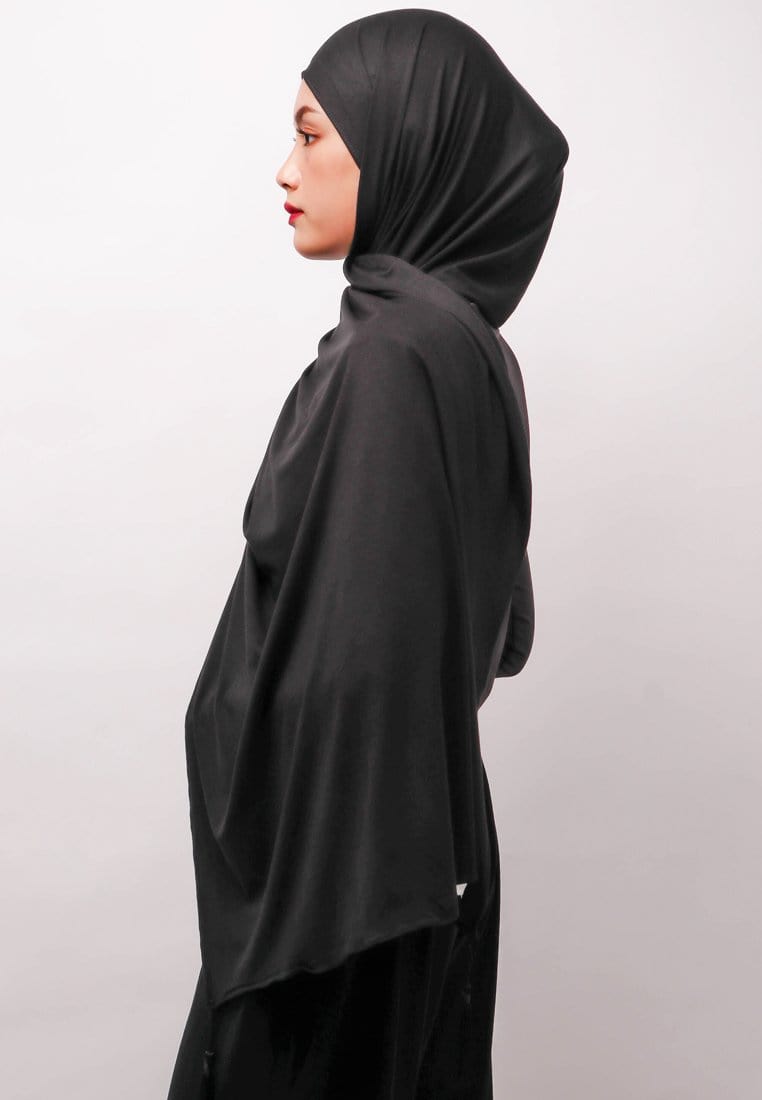 Daw Project DH064 Hijab Pashmina Tesel Hitam