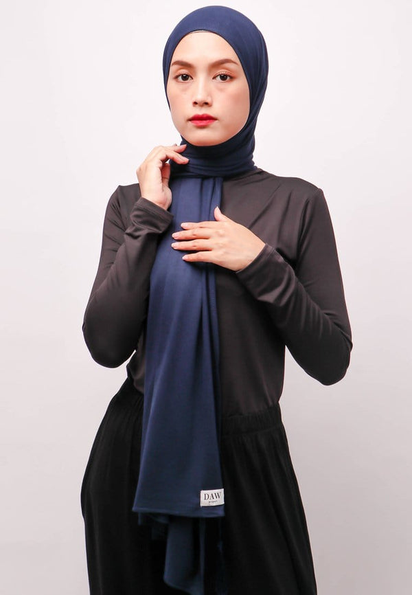 Daw Project DH067 Hijab Pashmina Tesel Navy