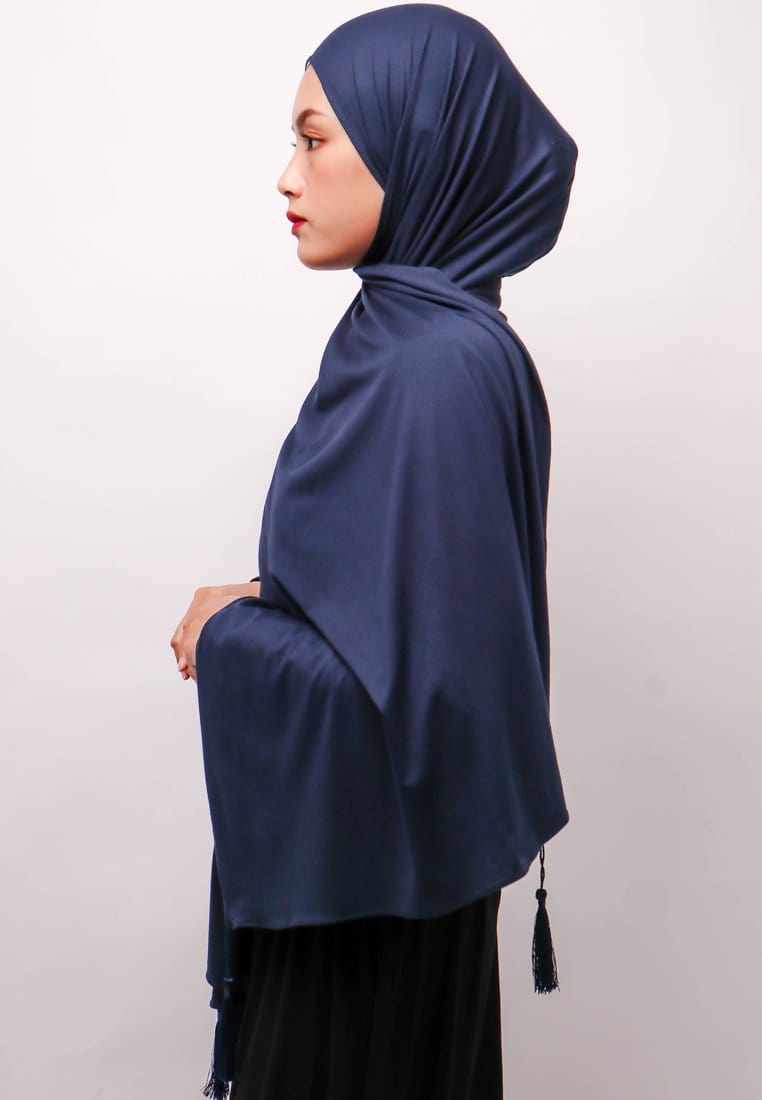 Daw Project DH067 Hijab Pashmina Tesel Navy