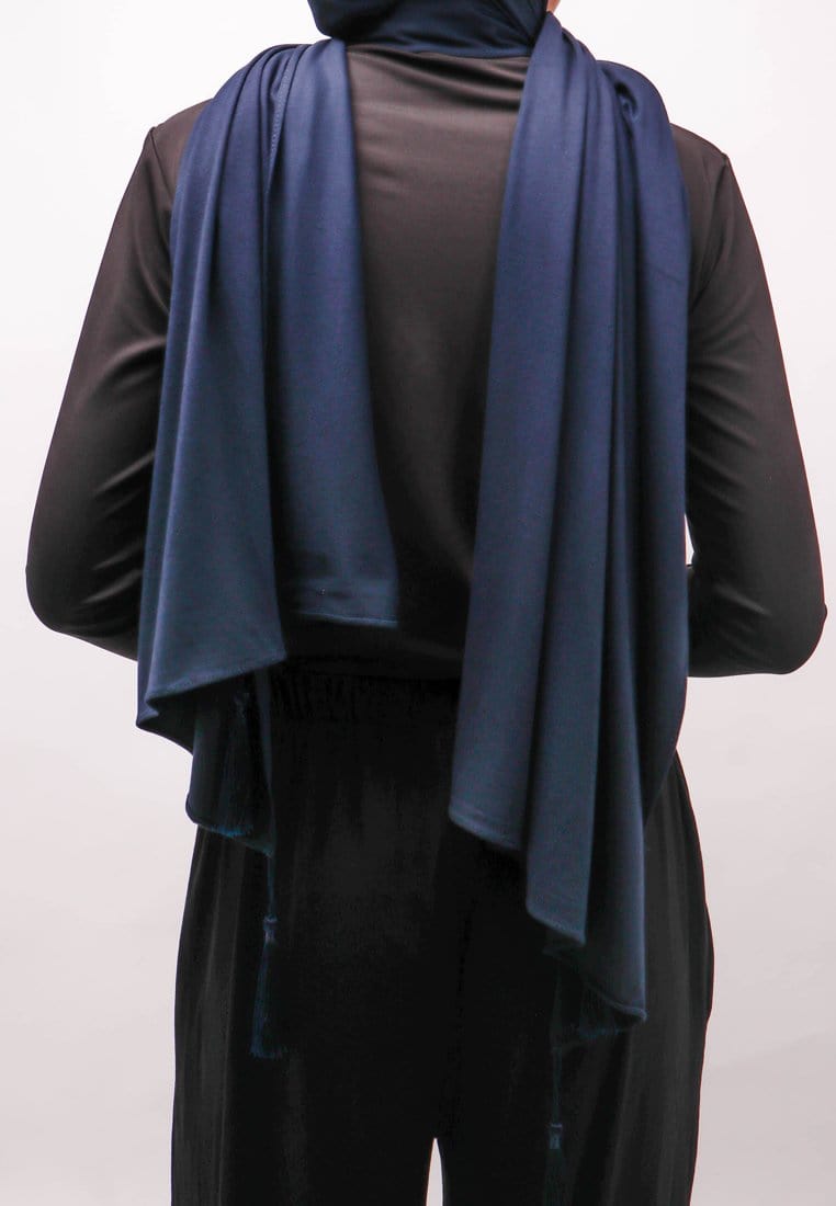 Daw Project DH067 Hijab Pashmina Tesel Navy