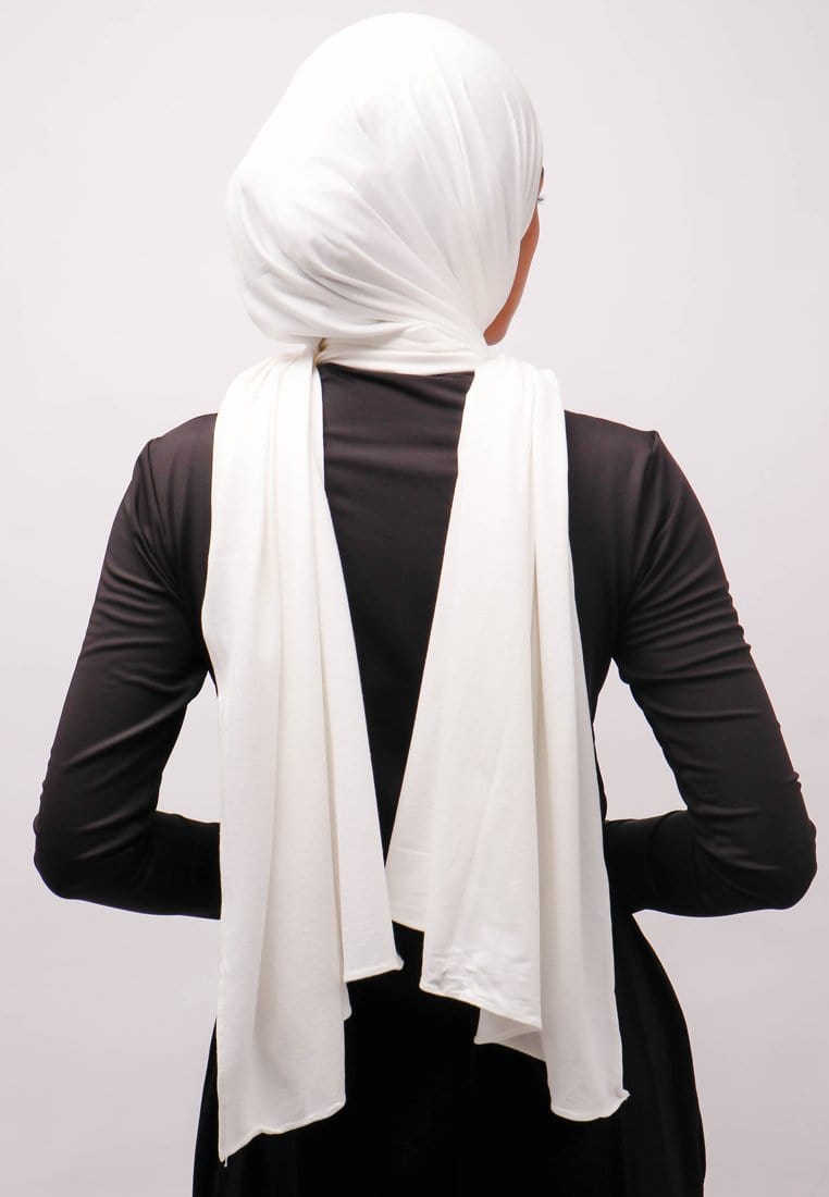 Daw Project DH069 Hijab Pashmina instan Broken White