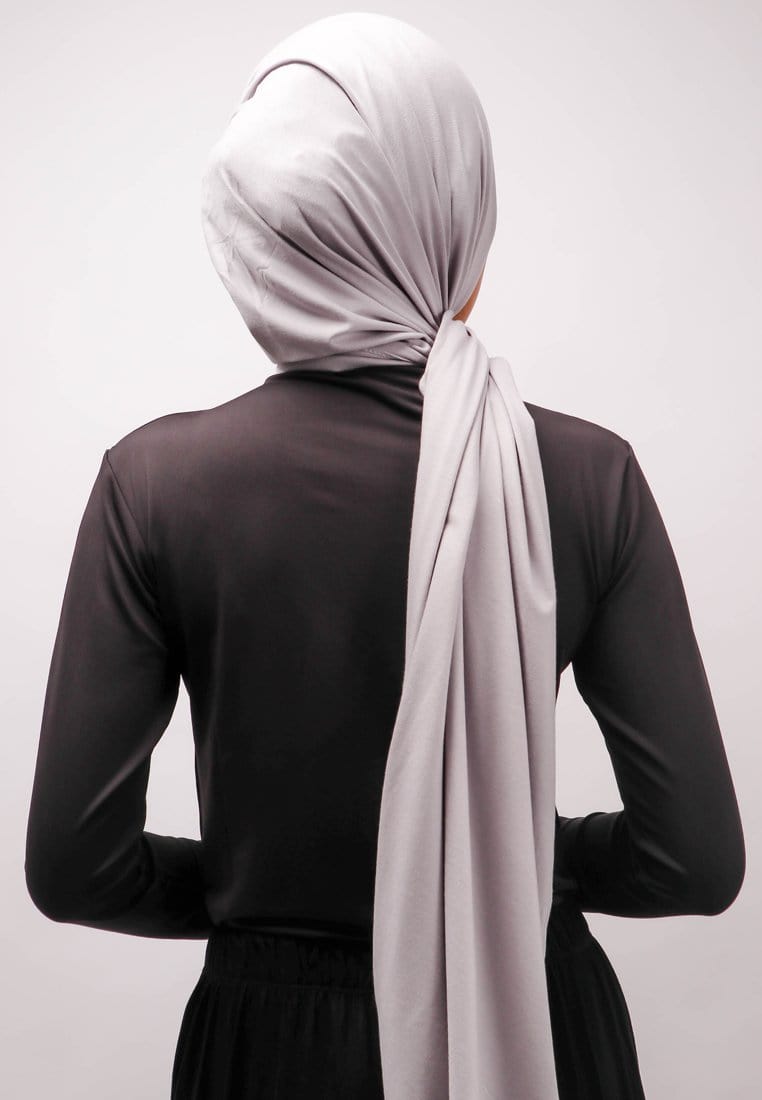 Daw Project DH071 Hijab Pashmina instan Silver