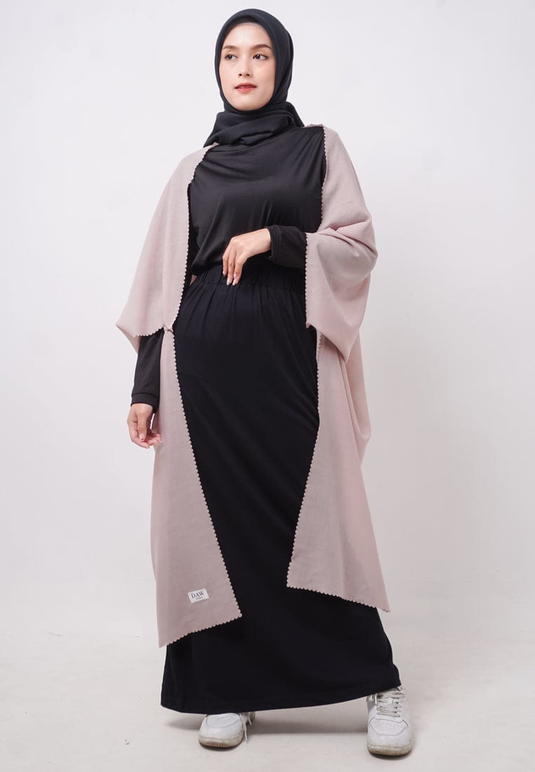 Daw Project DH073 Hijab Scarf Outer Voal 2-IN-1 Outer Coklat