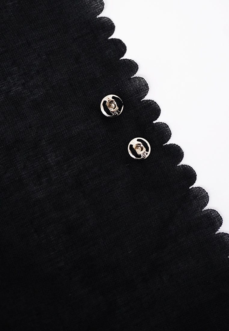Daw Project DH072 Hijab Scarf Outer Voal 2-in-1 Outer Hitam