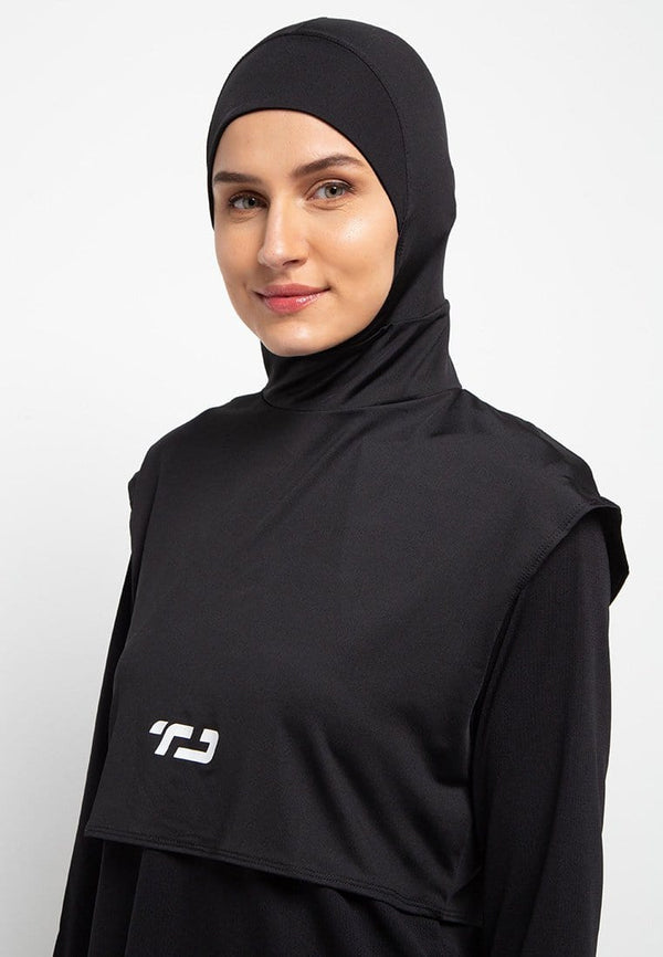Td Active LH066 Hijab Sport Olahraga Omega Hitam