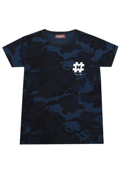 Nade Japan FT001Ts/s Nade Kaos wanita Lds Camo Nlogo chest blue-blk