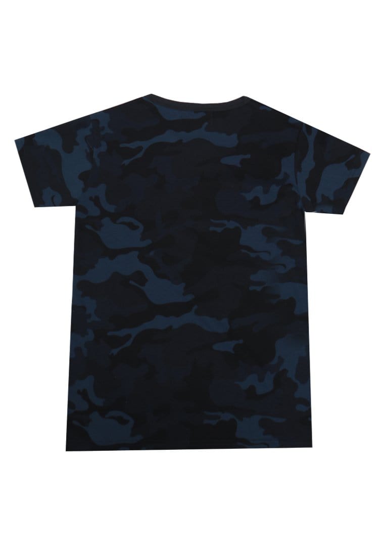 Nade Japan FT001Ts/s Nade Kaos wanita Lds Camo Nlogo chest blue-blk