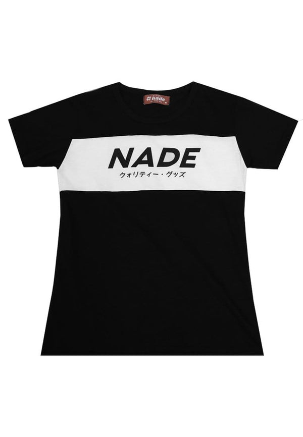 Nade Japan FT011W	s/s Lds Nade Jpn Box blk-wh