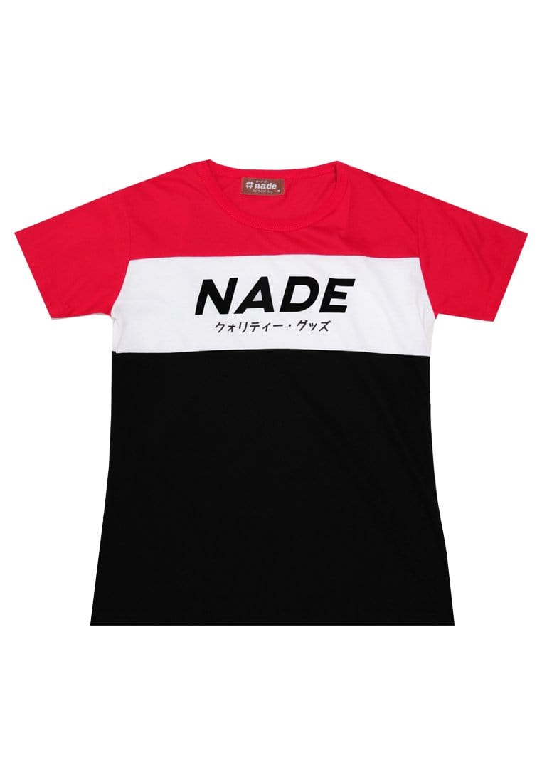 Nade Japan FT013W s/s Kaos Wanita Lds Nade Rb red-wh-nv