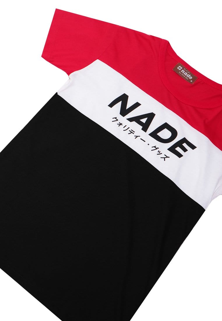 Nade Japan FT013W s/s Kaos Wanita Lds Nade Rb red-wh-nv