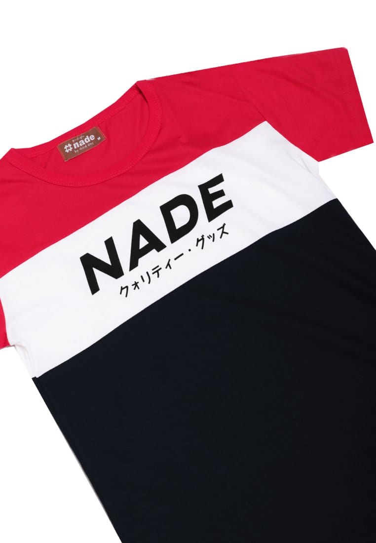 Nade Japan FT013W s/s Kaos Wanita Lds Nade Rb red-wh-nv