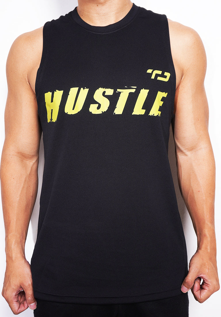 TD Active MS183 kaos gym tank top kutang singlet HUSTLE hitam