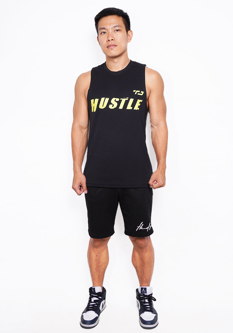 TD Active MS183 kaos gym tank top kutang singlet HUSTLE hitam