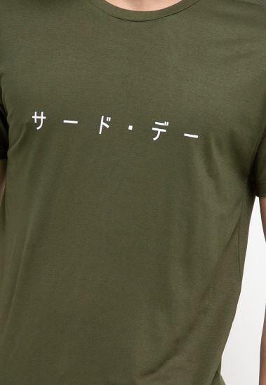 Third Day MTH89 Kaos Distro Pria Katakana Kerning Green Army