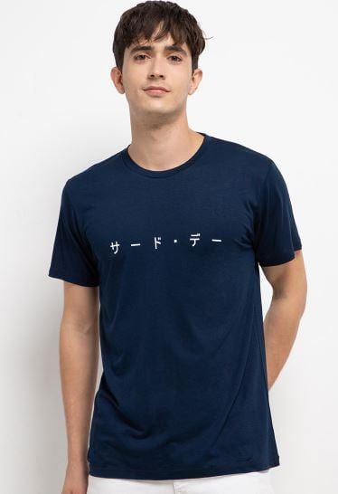 Third Day MTH87 Kaos Distro Pria Katakana Kerning Navy