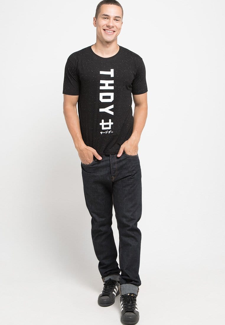 Third Day KMT001 s-s Men Thdy Logo Jpn blk nap T-shirt Hitam