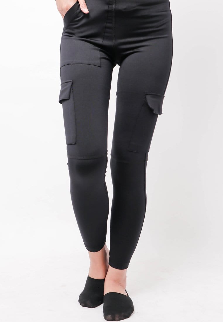 Td Active LB062 Celana Legging Yoga Berkantong Hitam