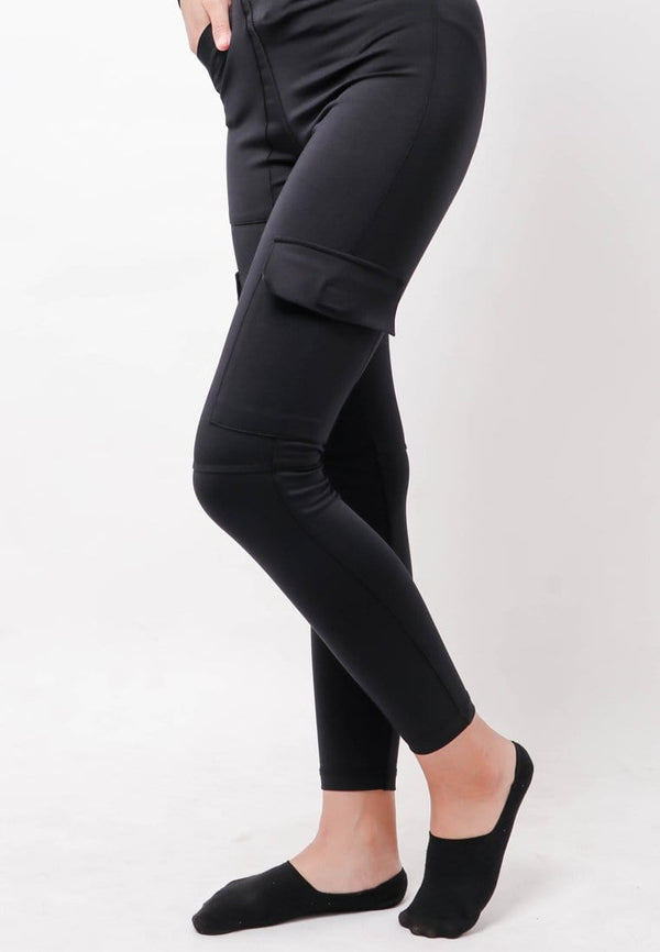 Td Active LB062 Celana Legging Yoga Berkantong Hitam