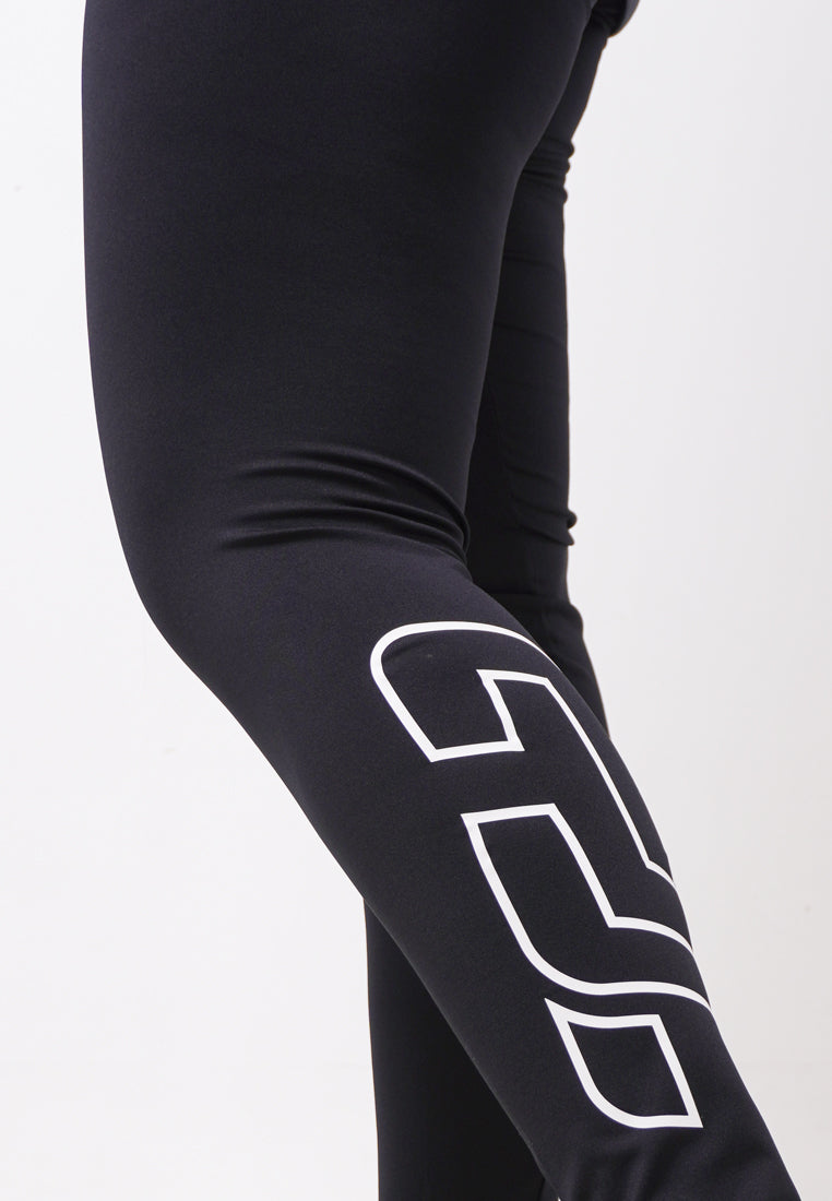 Td Active LB073 compression logo icon legging full line olahraga wanita black