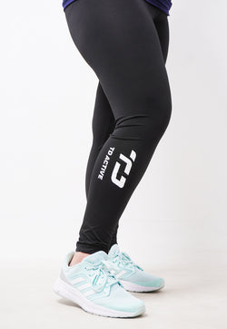 Td Active LB074 on calf compression legging olahraga wanita black