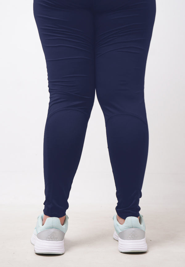 LB075 td active on thigh zip legging olahraga wanita navy