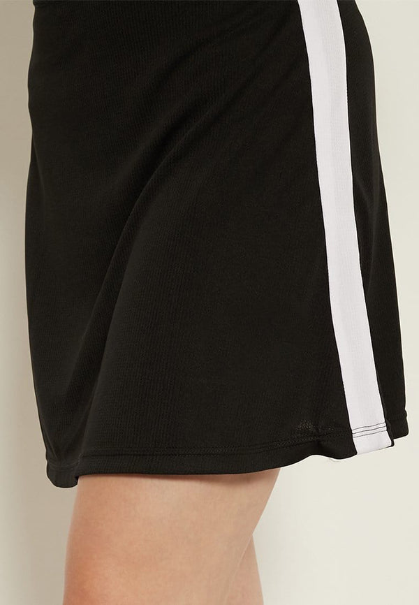 Td Active LB082 Sport skirt list white polos olahraga wanita hitam