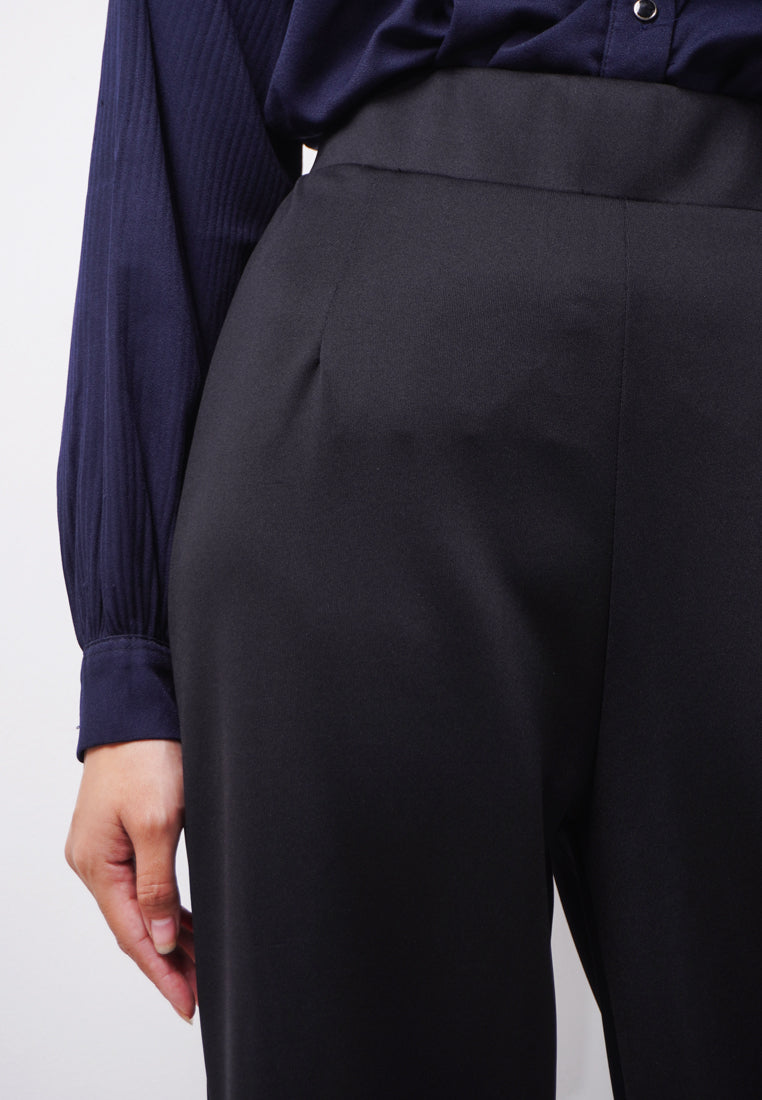Third Day LC013 TDLA Kulot High Waist Scuba Aiko Black